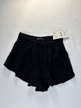 ZARA Black Flowy Shorts (Size S / US 4–6)